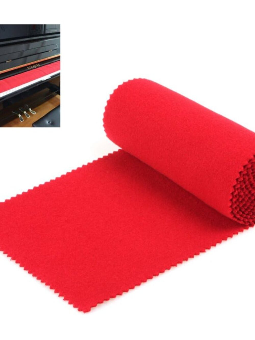 Red Soft Piano Keyboard Dust Cover, 88 Keys Protective Dust Cover for Electronic